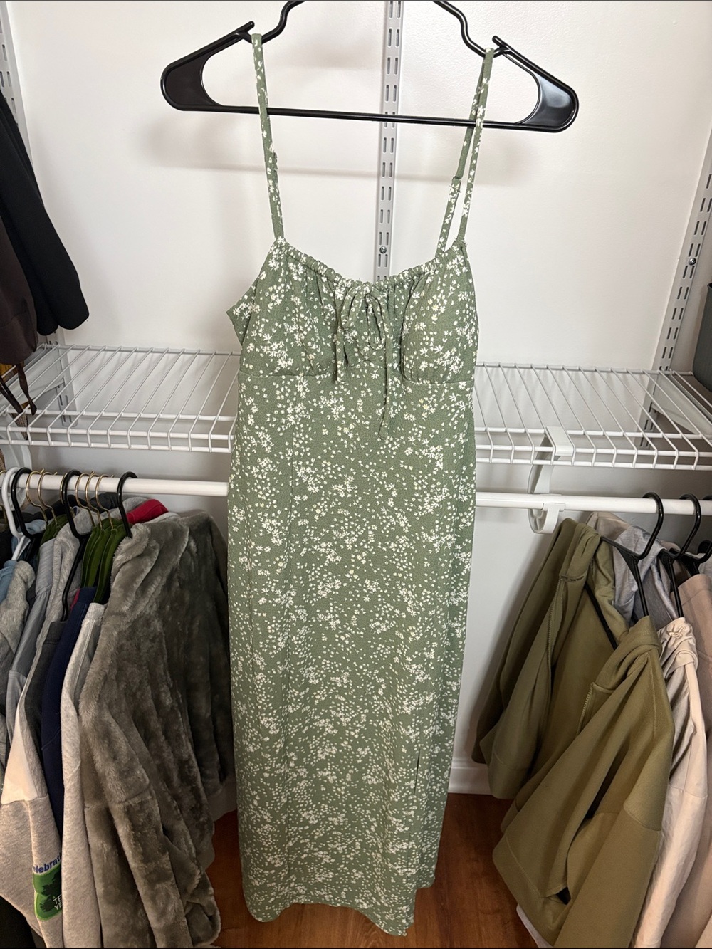 Small No Boundaries Sage Green Floral Maxi Dress